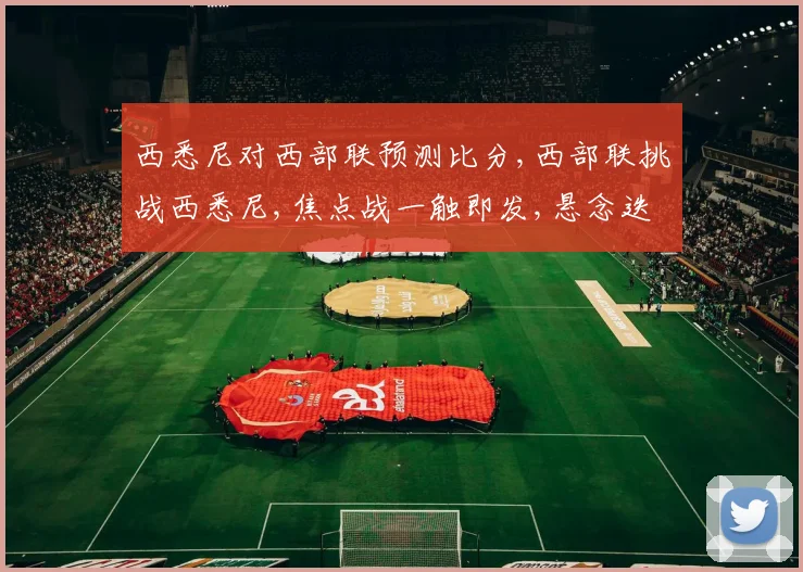 西悉尼对西部联预测比分,西部联挑战西悉尼,焦点战一触即发,悬念迭起